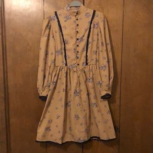 VINTAGE 70’s Handmade Prairie Dress - Small